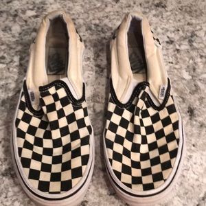 Checkered vans. Size 8